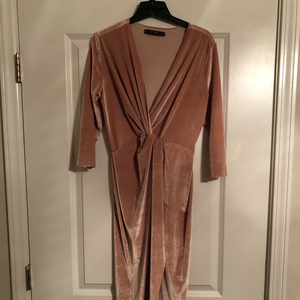Rose colored Zara dress